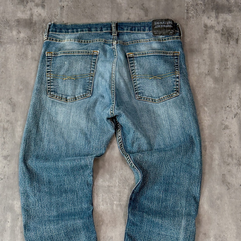 Vintage VTG Y2K 2000's 00's Levis Signature Baggy Relax Fit Legged Denim Jeans - Picture 7 of 7